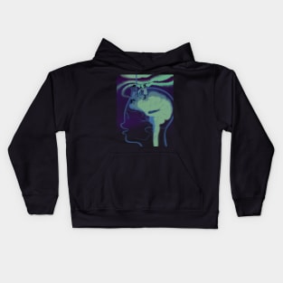 Home Brain in the Polar Region Kids Hoodie